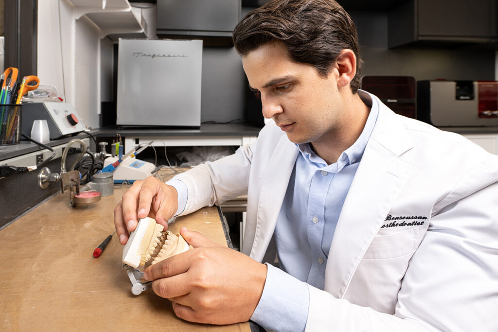 Creating custom dental implants.